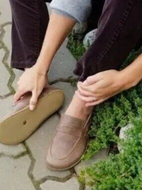 Earthing Harmony Grounding Barefoot Penny Loafers Shoes 42 US W11/M9 Beige Brown